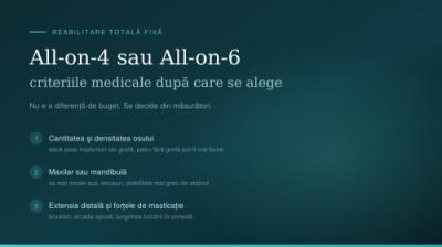 All-on-4 sau All-on-6: criteriile medicale după care se alege