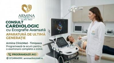 Consult Cardiologie cu bilet de trimitere în Timișoara la Armina ClinicMed